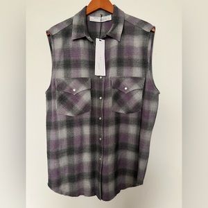 IRO women’s sleeveless wool shirt